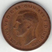 133 Wielka Brytania 1/2 pensa half penny 1942