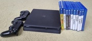 Playstation 4 Slim 1 TB + 2 pady + 9 gier