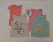 Zestaw 5 koszulek letnich pastelowe kolory r.116/122