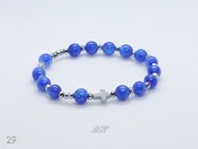 RÓŻANIEC bransoletka dziesiątka niebieska hematyt