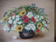 Kwiaty, bukiet Pełnia lata. Olej na płótnie