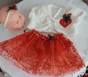 Świąteczne ubranko dla dziewczynki 9-12 mcy