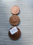 Zestaw monet obieg. 2018 A  1,2,5 cent