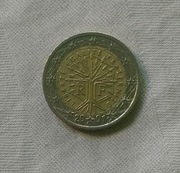 Moneta 2 euro francja rzadkość 2001 rok 