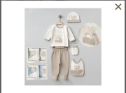 Komplet niemowlecy 0-3 mesiace 5w1 Prezent niebieski motyw