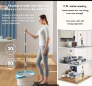 Mop obrotowy biało/ niebieski