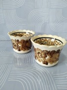 Dwa kubeczki pojemniczki vintage fajans Koło 