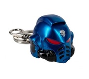 brelok Space Marine Primaris Helmet Ultramarine Metal Keychain