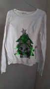 Sweterek świąteczny H&M 122/128