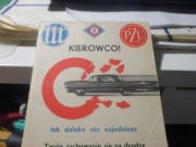 MAPA  ATLAS SAMOCHODOWY AUTO PRL WARSZAWA SYRENA PRL 1964
