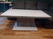 Ławostół biało-szary. Regulacja długości i wysokości 