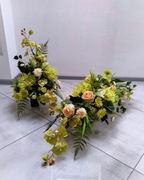 STROIK na grób+BUKIET kompozycja WIĄZANKA NAGROBNA na cmentarz 