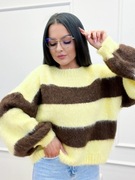 SWETEREK DAMSKI PASTELOWY PASY NOWOŚĆ WIOSNA 2026