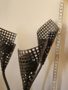 Świecznik metalowy w stylu pop-art z lat 80, vintage