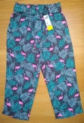 Letnie spodnie Sisley flamingi 6-7 lat