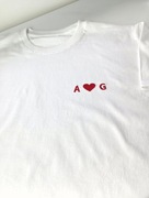 Koszulka z haftem – personalizowana | inicjały | serce