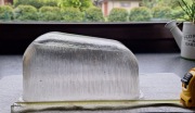 Klosz lampy ulicznej z PRLu szklany , ciezki 24,5cmx16cm
