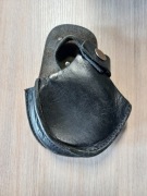 Skórzana kabura etui na kajdanki czarna Policja Milicja 