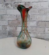 Wazon PRL duży szklany kolorowy 