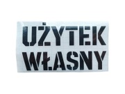 Naklejka UŻYTEK WŁASNY na klasyka Żuk Nysa Tarpan Ursus Traktor PRL