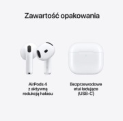 Najnowsze !! Słuchawki douszne AirPods 4 ANC Biały nowe