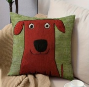 Poszewka na poduszkę pies pieseł retro 45x45cm