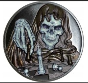 DARK CHECKMATE 3 oz 2021 srebro AG 999 Palau Ideal