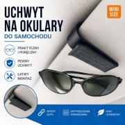 Uchwyt na okulary do auta | Klips do osłony | Uniwersalny do wszystkich aut