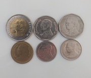 Tajlandia zestaw monet: 6 sztuk, różne 