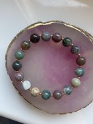 Damska bransoletka elastyczna z Agatu indyjskiego