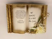 Księga z życzeniami w dniu ślubu dla syna