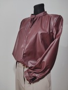 Bluzka koszulowa z ekoskóry firmy Milano Italy używana rozmiar 38/40 