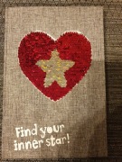 Notes, zeszyt A5 z cekinami SERCE LOVE NOWY PIĘKNY