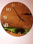 Zegar ścienny z żywicy. Prezent na święta