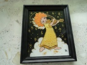 OBRAZ ANIOŁEK ZE SKRZYPCAMI MAL.NA SZKLE I PILŚNI, ZAKOPIAŃSK.ARTYSTY M.B.