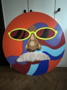 Nowoczesny Obraz „Moustache” o średnicy 90 cm