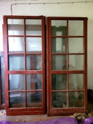 okno drzwi drewniane balkonowe 196x232 cm dwuskrzydłowe szyba zespolona