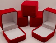 Miękkie Aksamitne Pudełko na Pierścionek