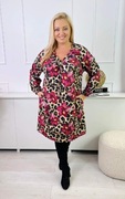 Sukienka kwiaty Plus Size 