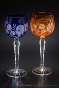 Nachtmann Traube Kielichy 21cm Kobalt + Bursztyn Vintage Unikalny wzór