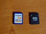 Fuji Film 2GB SD i Hama 2 GB SD Sprawne