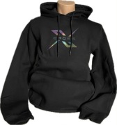 Męska czarna bluza z kapturem 