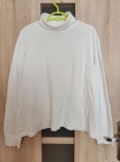 320 Biały damski golf bawełniany długo rękaw rozmiar M