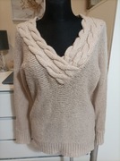 Sweter, uniwersalny S-L,pas max 94, biodra 108, długość 80