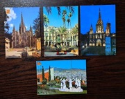 HISZPANIA BARCELONA - zestaw 4 pocztówek