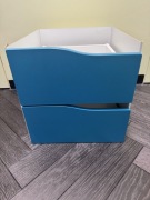 Ikea Kallax wkład niebieski szuflady