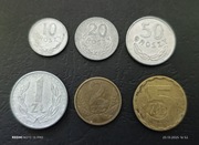Stare monety Polska 10 20 50 groszy 1 2 5 złotych zestaw monet PRL 