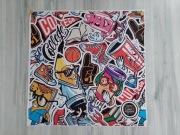 Naklejka sticker bomb / plakat w stylu graffiti, doodle art. 