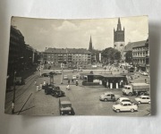 Bytom – Plac Maciejowski 1963 | samochody | pocztówka wysłana ze znaczkiem