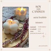 Świeca sojowa mini bubble, prezent, urodziny, wieczór panieński